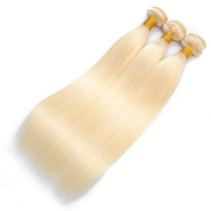 Withme Hair #613 Blonde 3pcs Hair Bundles Straight Brazilian Human Hair