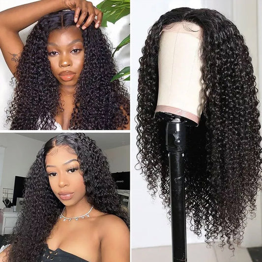 HD Lace Wig 4x4 Inch Closure Jerry Curly Match All Skin