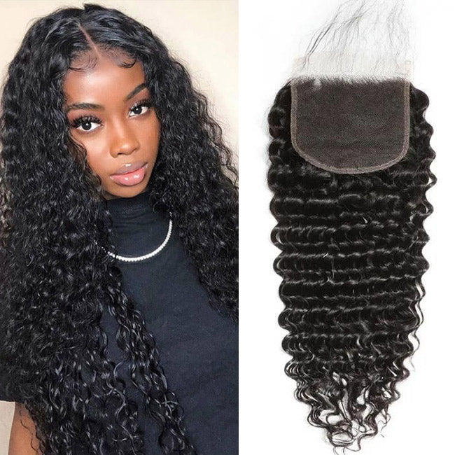 HD 5x5 Inch Lace Closure Deep Wave Undectable Invisible Lace