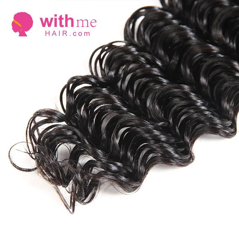 Withme Hair 4PCS Deep Wave Brazilian Human Virgin Hair Bundles - Withme Hair