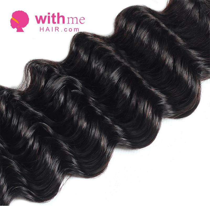 Withme Hair 1pc Hair Bundle Deep Wave Brazilian Human Hair - Withme Hair