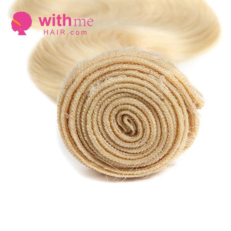 Withme Hair 4PCS Body Wave #613 Blonde Color Brazilian Human Virgin Hair Bundles