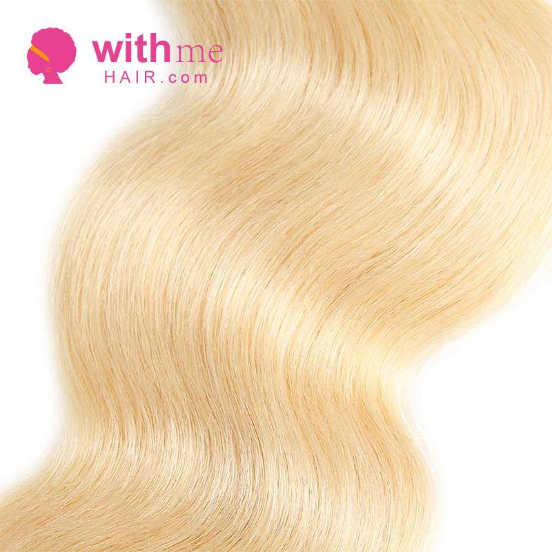 Withme Hair 4PCS Body Wave #613 Blonde Color Brazilian Human Virgin Hair Bundles