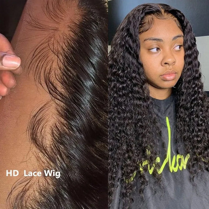 HD Lace Wig 4x4 Inch Closure Jerry Curly Match All Skin