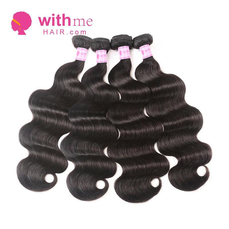 Withme Hair 4PCS Body Wave Brazilian Human Virgin Hair Bundles - Withme Hair