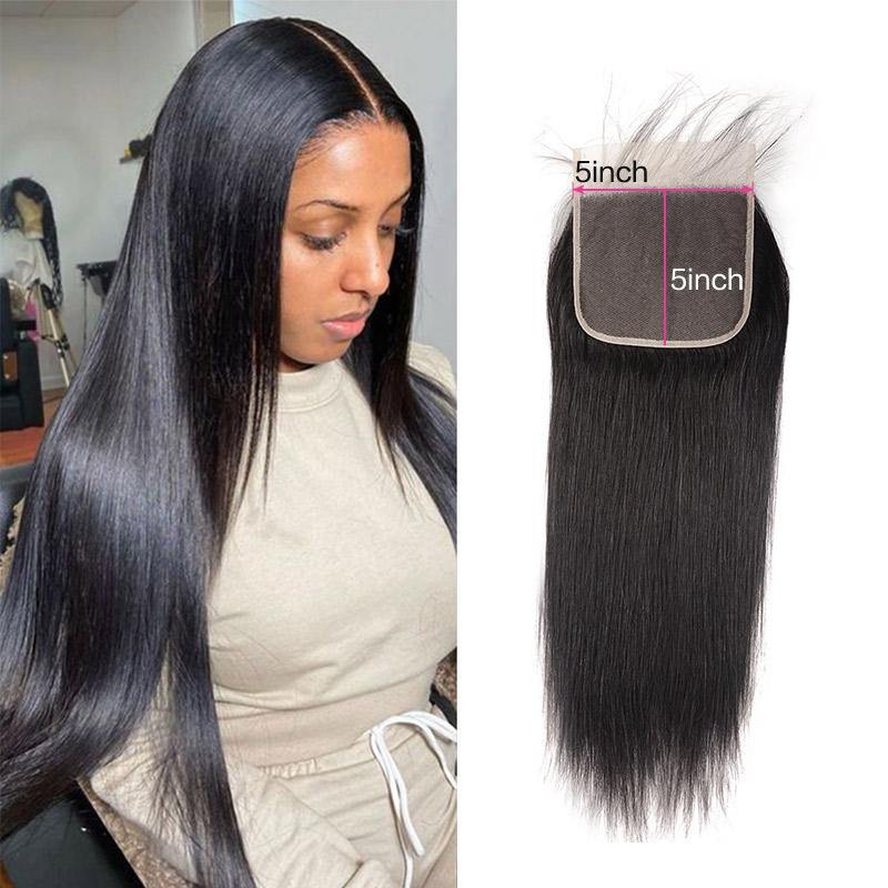 Withme Hair 5*5 Inch Lace Closure Straight Hair Brazilian Human Hair - Withme Hair