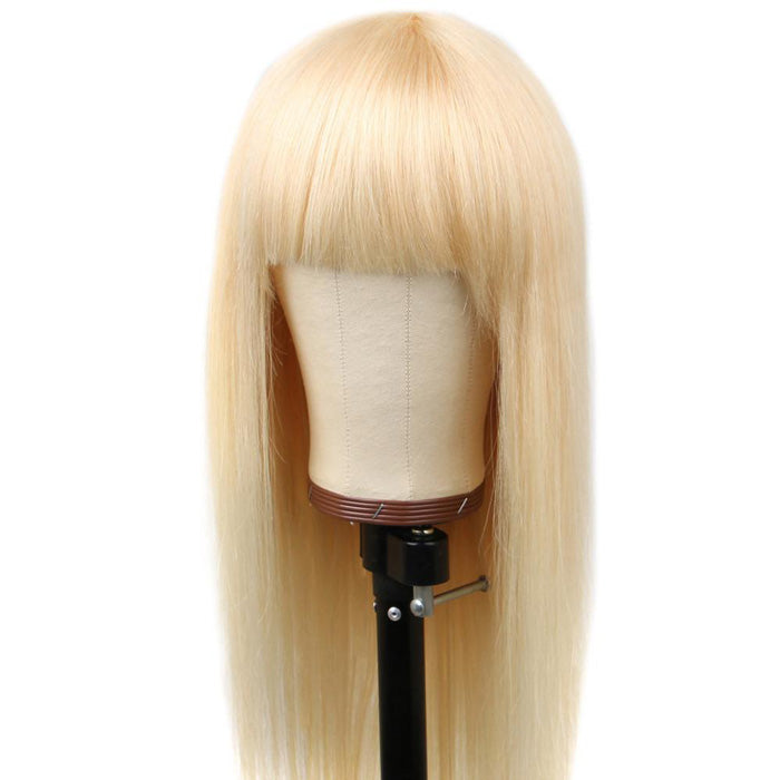 Withme Hair #613 Blonde Color Machine Made Wig With Bang