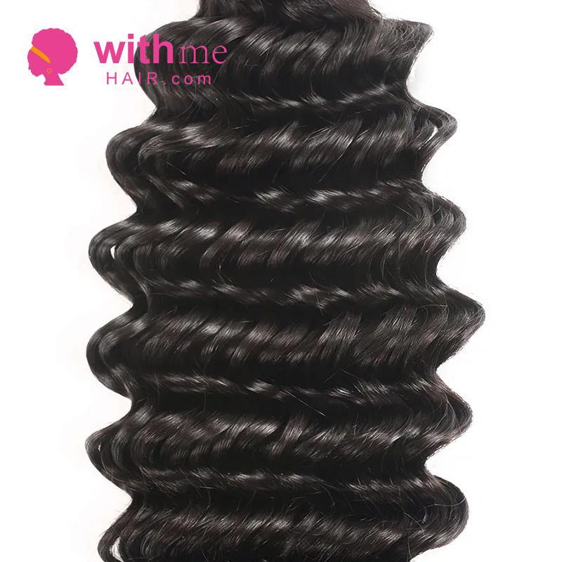 Withme Hair 1pc Hair Bundle Deep Wave Brazilian Human Hair - Withme Hair