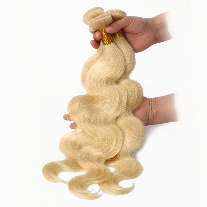 Withme Hair #613 Blonde 3pcs Hair Bundles Body Wave Brazilian Human Hair