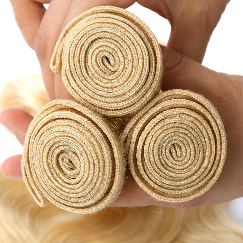 Withme Hair #613 Blonde 3pcs Hair Bundles Body Wave Brazilian Human Hair