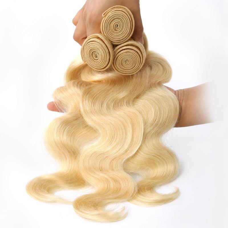 Withme Hair #613 Blonde 3pcs Hair Bundles Body Wave Brazilian Human Hair