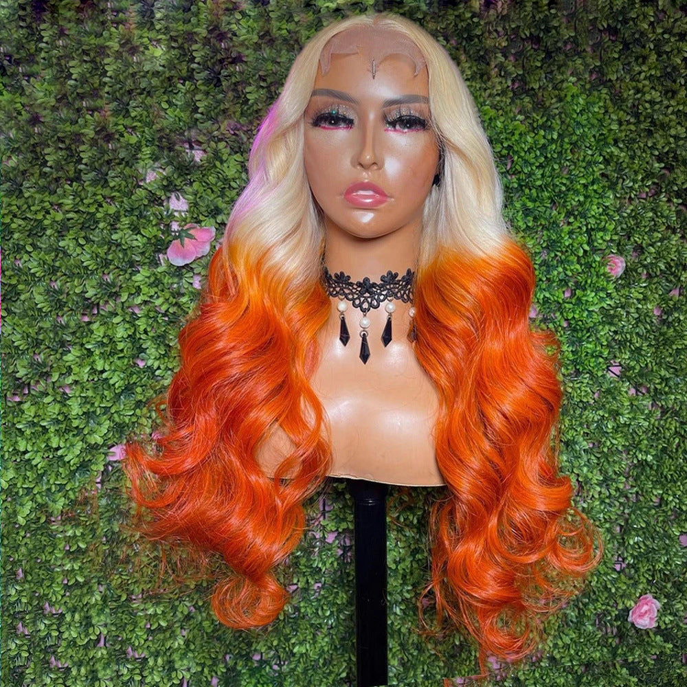 Withme Hair 613 Blonde Orange Ombre Color 13x4 Lace Frontal Wig Straight