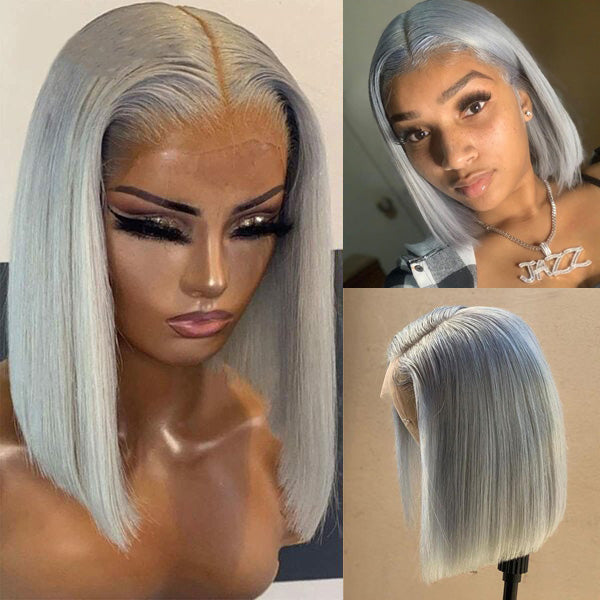 #613 Blonde Color Bob Straight Hair Lace Wigs | WITHME HAIR