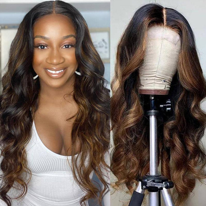 Highlight 1b/30 Ombre Color 13x4 Lace Frontal Wig Body Wave