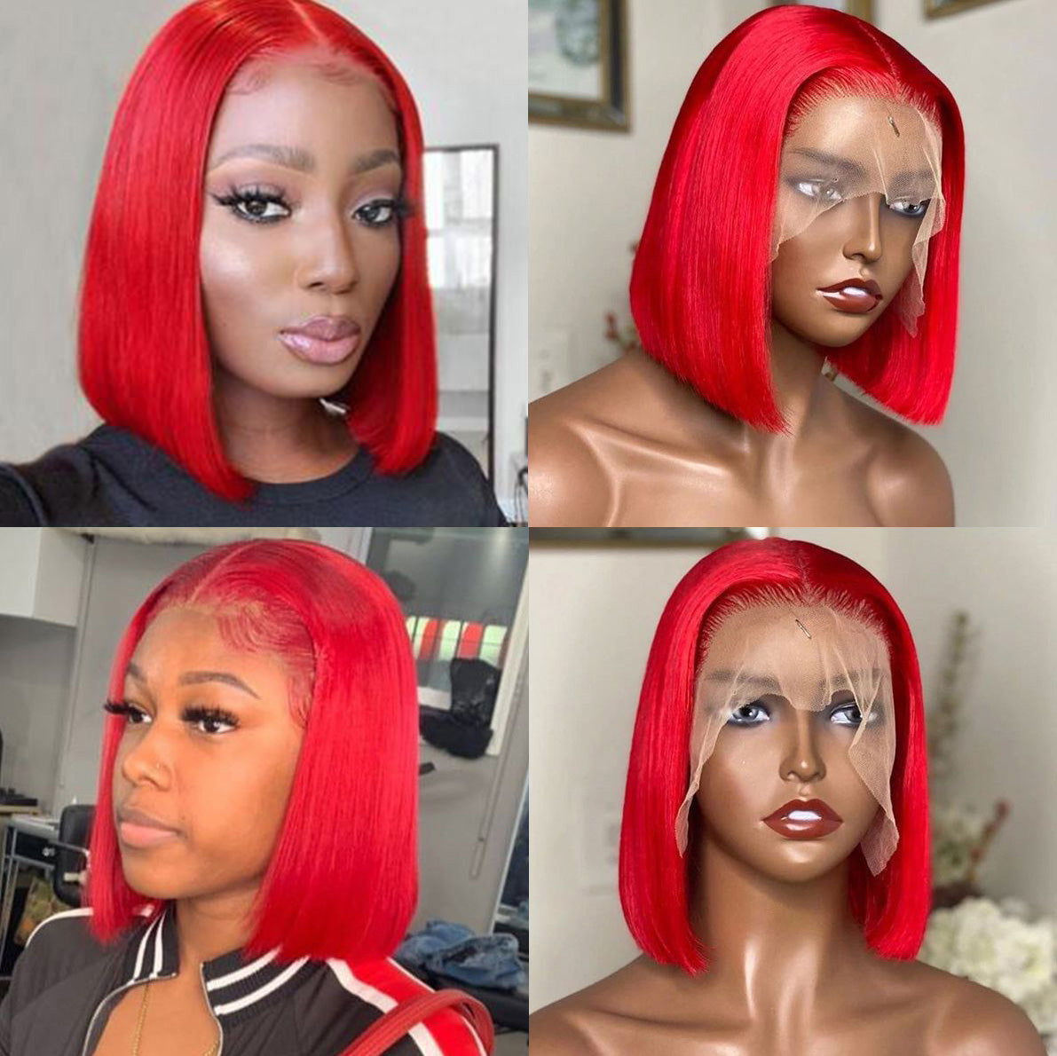 #613 Blonde Color Bob Straight Hair Lace Wigs | WITHME HAIR