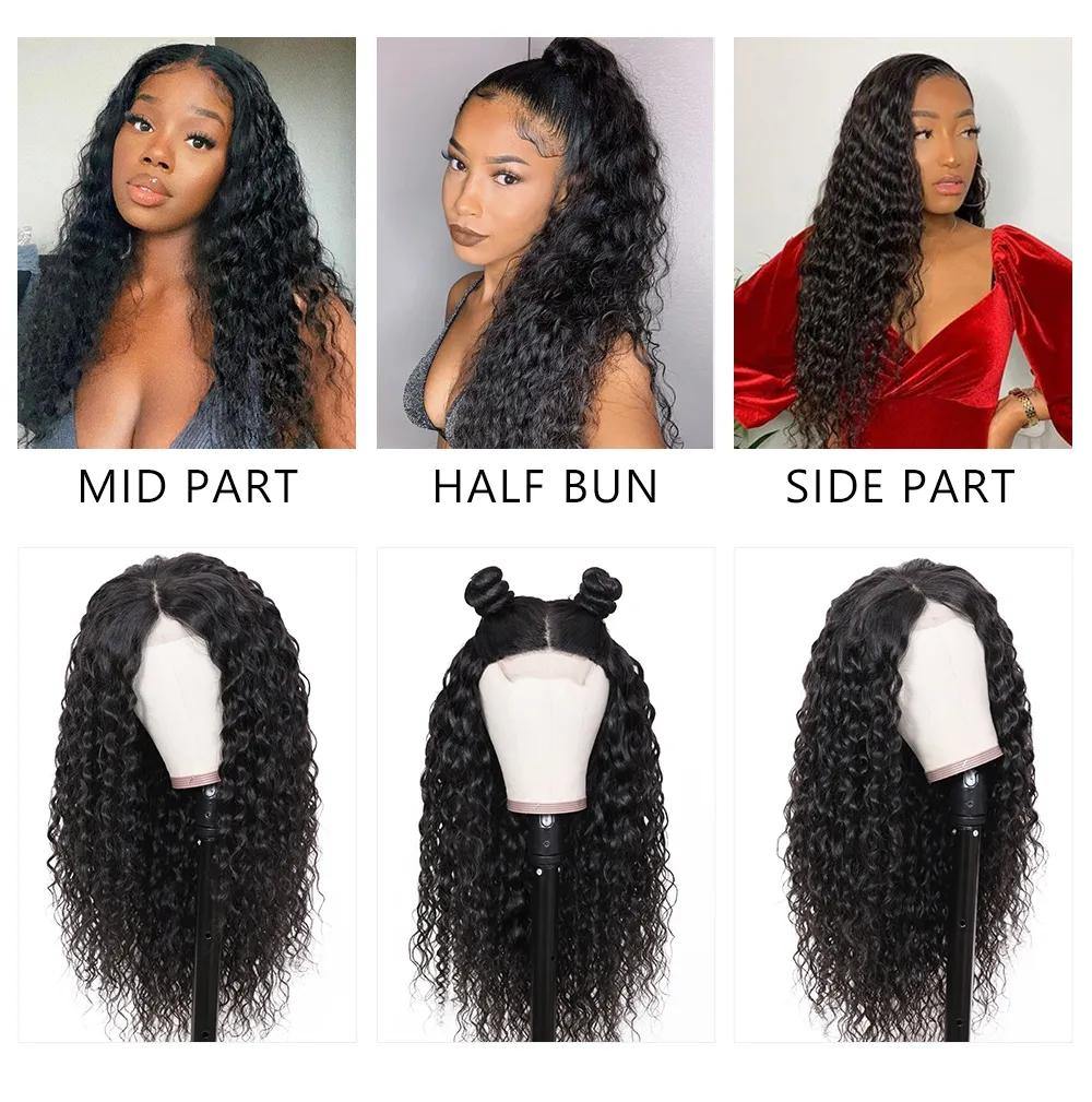 Withme Hair 360 Lace Wigs Brazilian Hair Water Wave Human Hair Lace Wig With Baby Hair Pre Plucked Lace Wigs - Withme Hair