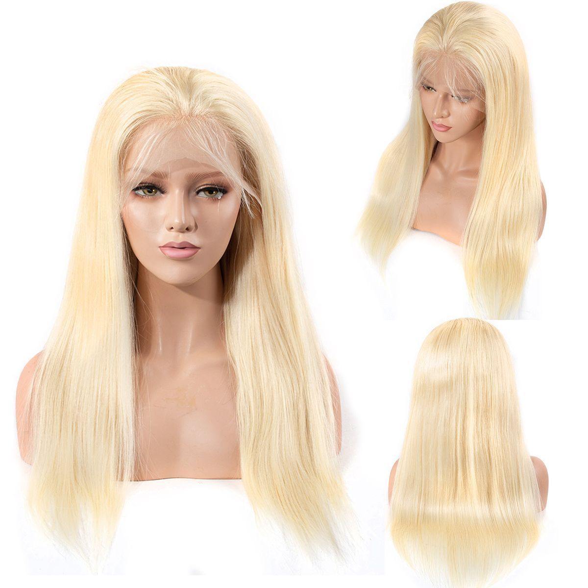 Withme Hair Brazilian 613 Blonde 13x4 Lace Front Wig Straight Free Part Human Hair Wigs Pre Plucked 130% Density Blonde Wig - Withme Hair