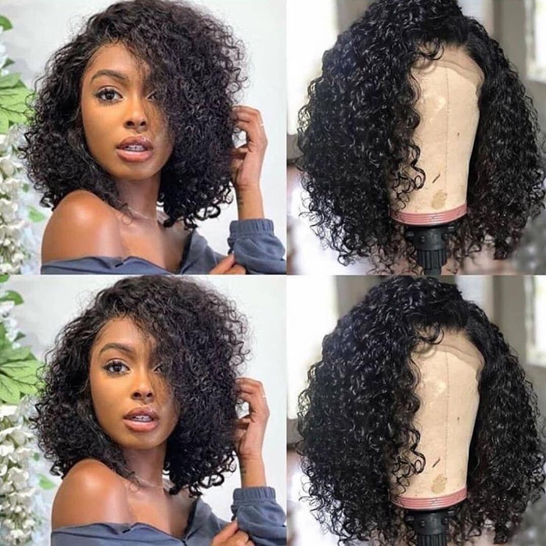 Withme Hair Short Bob Wigs Jerry Curly Brazilian Virgin Human Hair Lace Frontal Wigs Human Hair Wig 13x4 Lace Wig - Withme Hair
