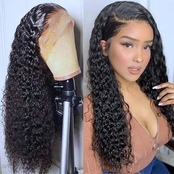 Withme Hair Transparent Lace Wig 13×4 Lace Frontal Wigs Curly Deep Wave Water Wave Human Hair Lace Wig - Withme Hair