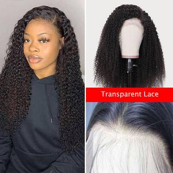 Withme Hair Transparent Lace Wig 13×4 Lace Frontal Wigs Curly Deep Wave Water Wave Human Hair Lace Wig - Withme Hair